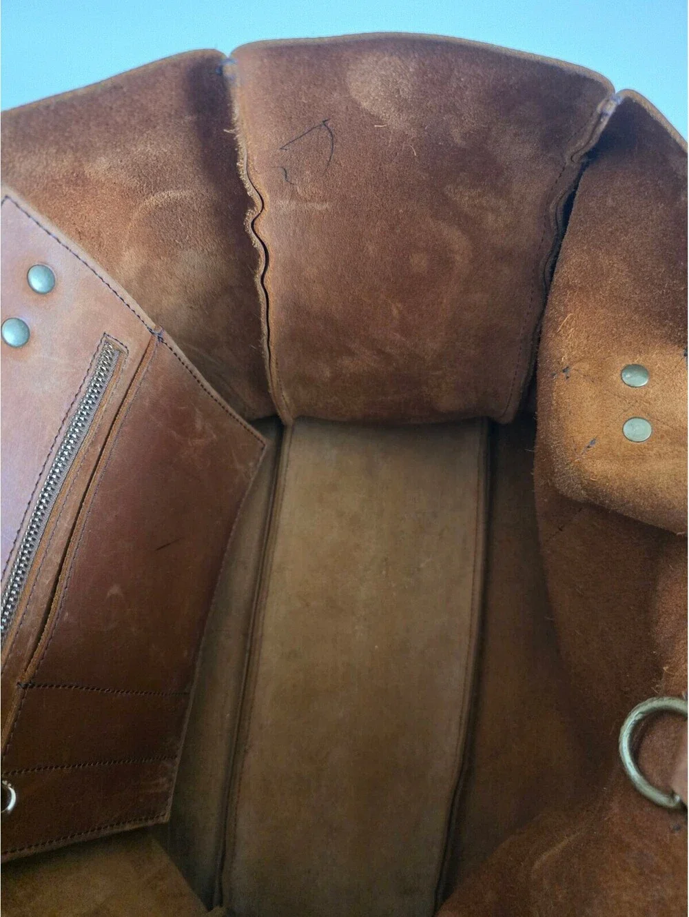 Parker Clay Brown Leather Merkato Signature Tote